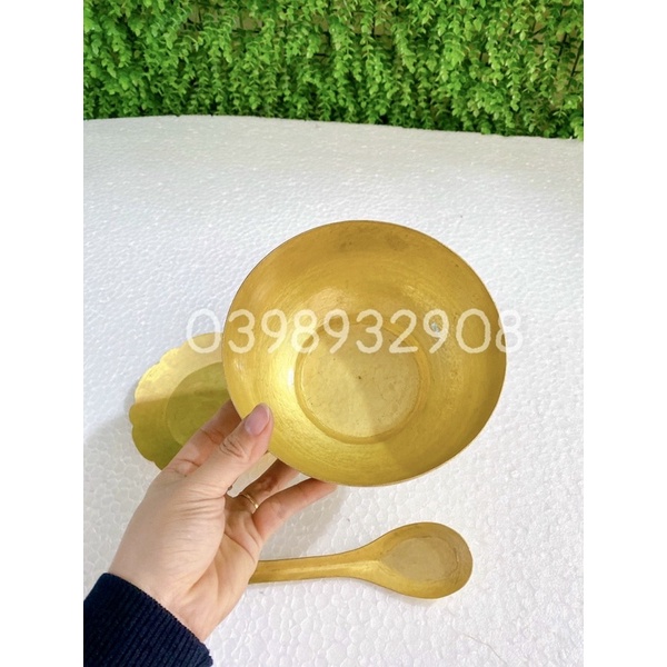 BÁT THÌA ĐĨA ĂN CƠM HÀNG  NGÀY CHẤT LIỆU BẰNG ĐỒNG