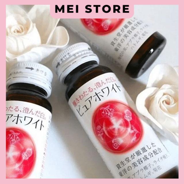 Nước uống Trắng Da Collagen Pure White Shiseido - Full hộp 10 lọ