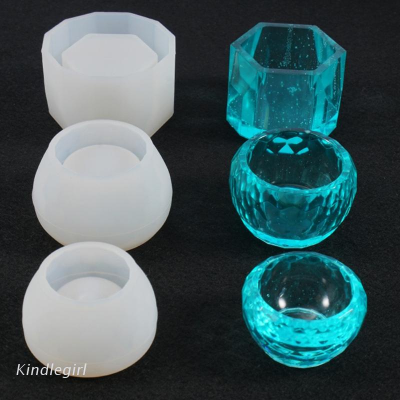 Set 3 khuôn silicone làm đồ trang sức hình lục giác