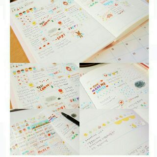 Bộ 6 tấm sticker trang trí sổ, planner, lịch