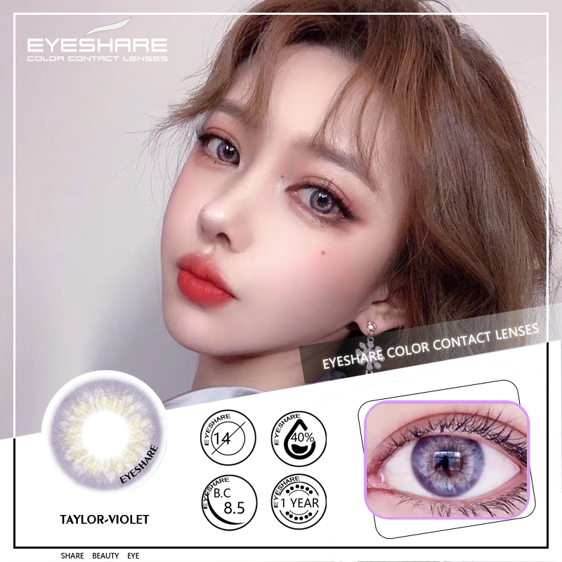 EYESHARE (Hàng Mới Về) 1 Cặp Kính Áp Tròng Màu Sắc Thời Trang lens thời trang