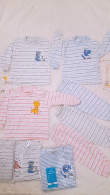 [Quá đẹp chỉ &lt;50K] Bộ quần áo cho bé MẪU KẺ cho bé sơ sinh đến 15 tháng