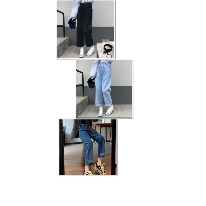 BIGSIZE Quần JEAN Nam Nữ ống rộng thời trang unisex phong cách Hàn Quốc trẻ trung