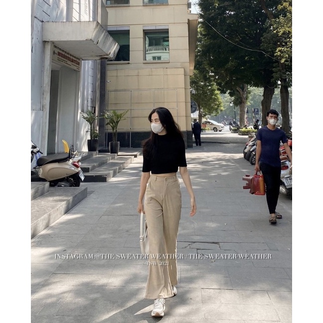 [HOT]QUẦN NHUNG TĂM ỐNG LOE THỜI THƯỢNG HACK DÁNG