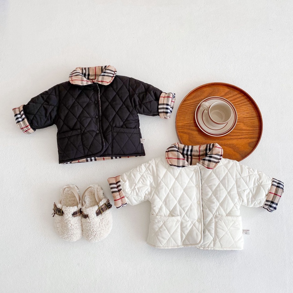 Áo khoác dáng dài thời trang mùa đông cho bé