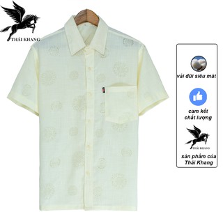 Sơ mi nam ngắn tay vải xô đũi dày dặn siêu mát đường may tinh tế size 50-85kg