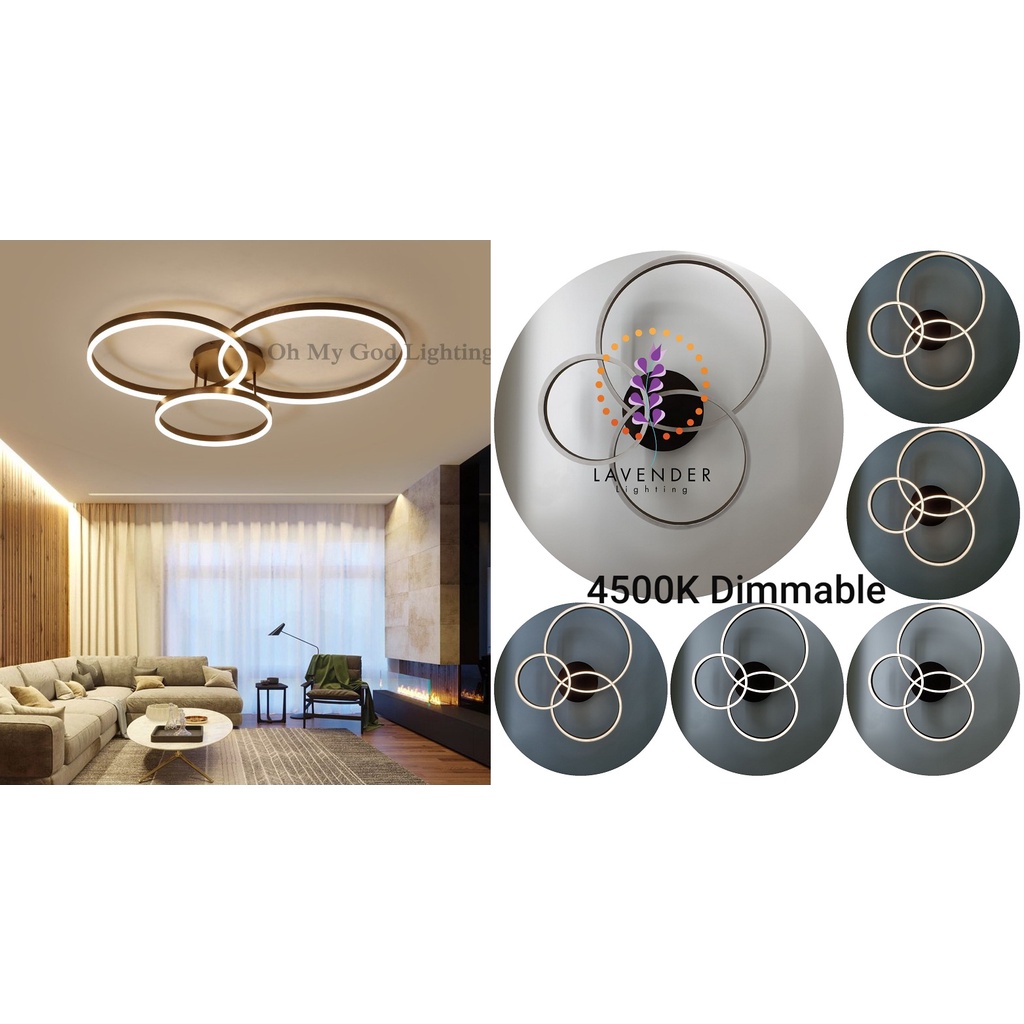 Đèn Led Mâm Hoa 3 Vòng Tròn DM028_03
