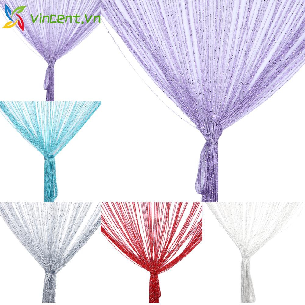 Rèm thời trang kiểu dây chuỗi hạt nhiều màu dùng trang trí cửa sổ độc đáo 1x2m 1PC
