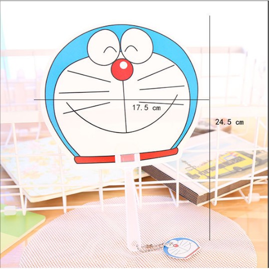 Quạt nhựa cầm tay Doremon , Hellokity, Vịt con, gấu , dưa hấu, phô mai siêu cute