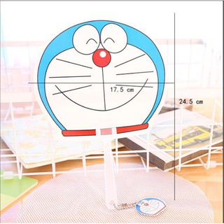 Quạt nhựa cầm tay Doremon , Hellokity, Vịt con, gấu , dưa hấu, phô mai  siêu cute