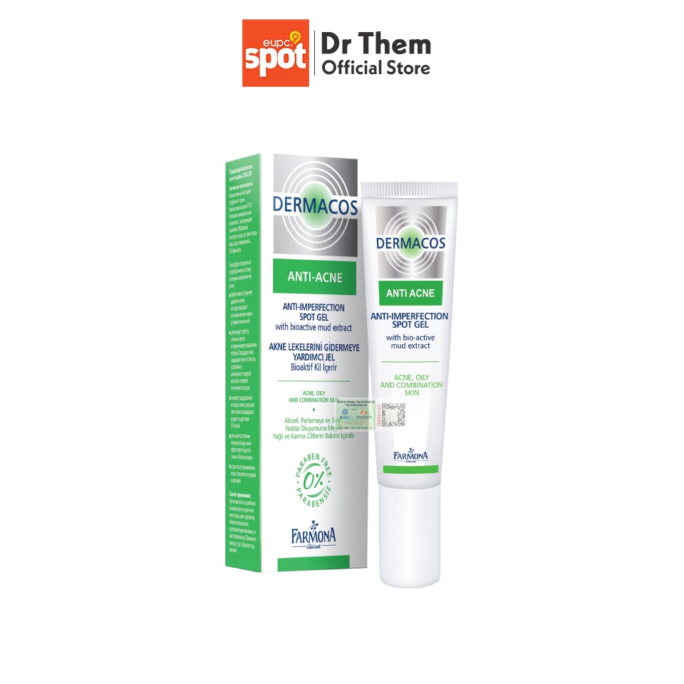 Gel Chấm Mụn Trứng Cá Farmona Dermacos Anti-Acne Anti-imperfection Spot Gel 15ml | BigBuy360 - bigbuy360.vn