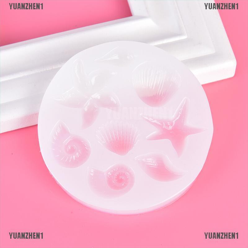 [YUANZHEN1] Khuôn Silicon Dẻo Hình Vỏ Sò Sao Biển / Động Vật DIY Charms