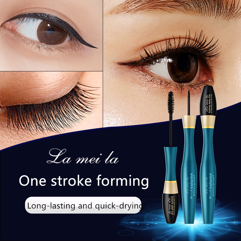 Bút kẻ mắt nước 2in1 Mascara LAMEILA nội địa chính hãng lâu trôi cong mi | BigBuy360 - bigbuy360.vn