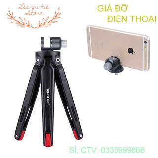 Giá đỡ máy ảnh chuyên dụng puluz - giá đỡ điện thoại 3 chân để bàn mini abs đơn giản - gậy tự sướng thông minh