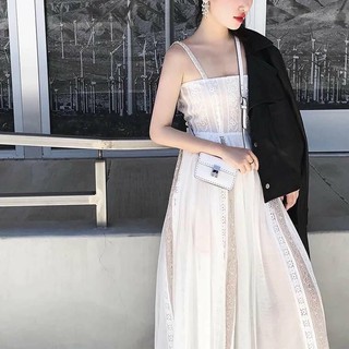 váy maxi trắng hai dây hàng order