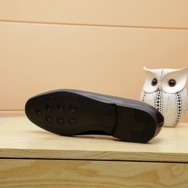 Giày tây lười da thật cao cấp cho nam chữ H logo thương hiệu Hermes HM có 3 mẫu