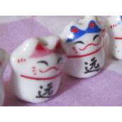 Mèo sứ,  may mắn,  thần tài làm trang sức, vòng tay