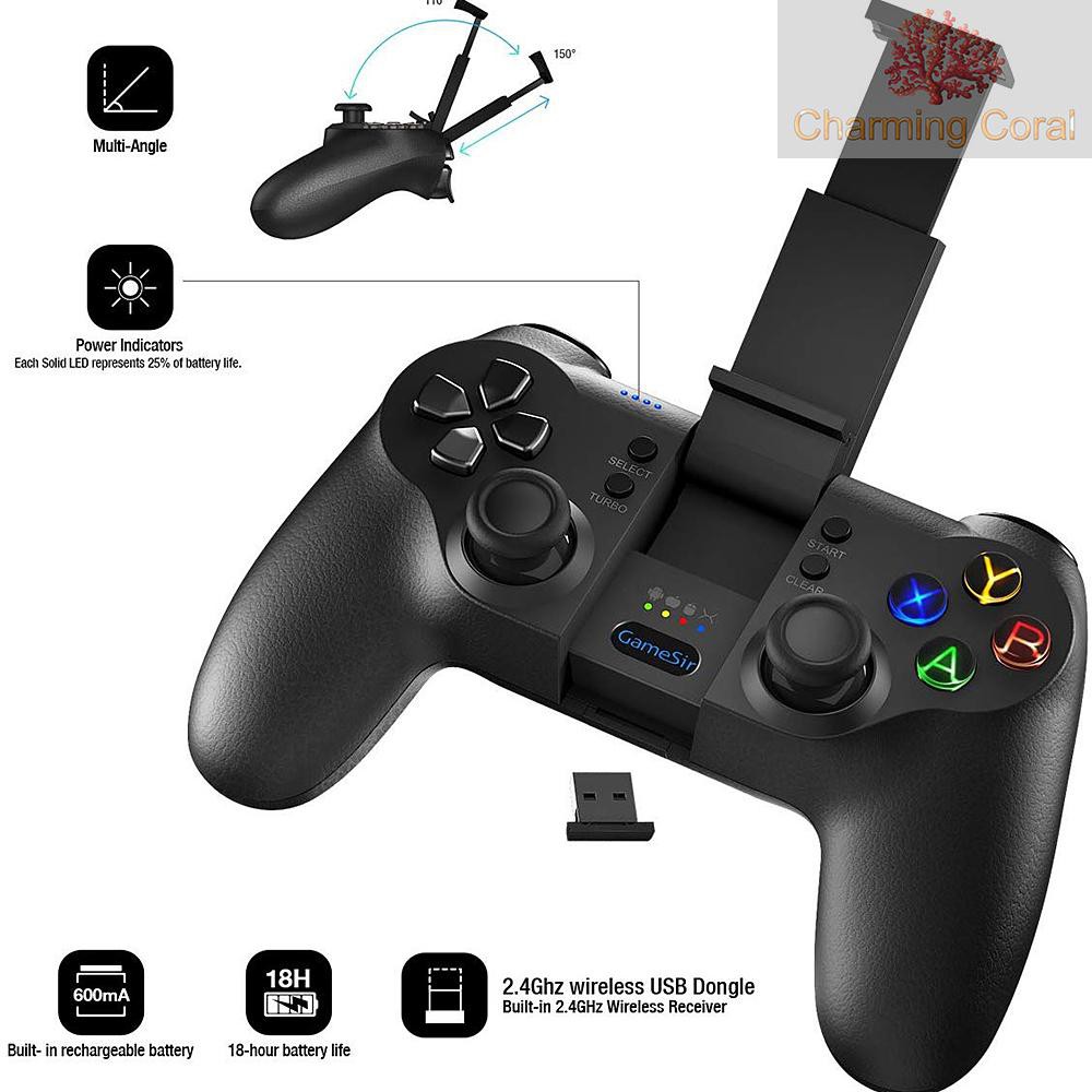 Tay Cầm Điều Khiển Chơi Game Không Dây 2.4g Cho Dji Tello Drone Smartphone Tablet Pc Windows Steam Tv Box Ps3