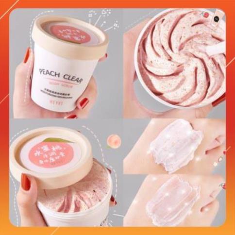 Tẩy da chết toàn thân Vị Đào HEYXI Peach Clear Body Scrub Moisturizing Nourishing