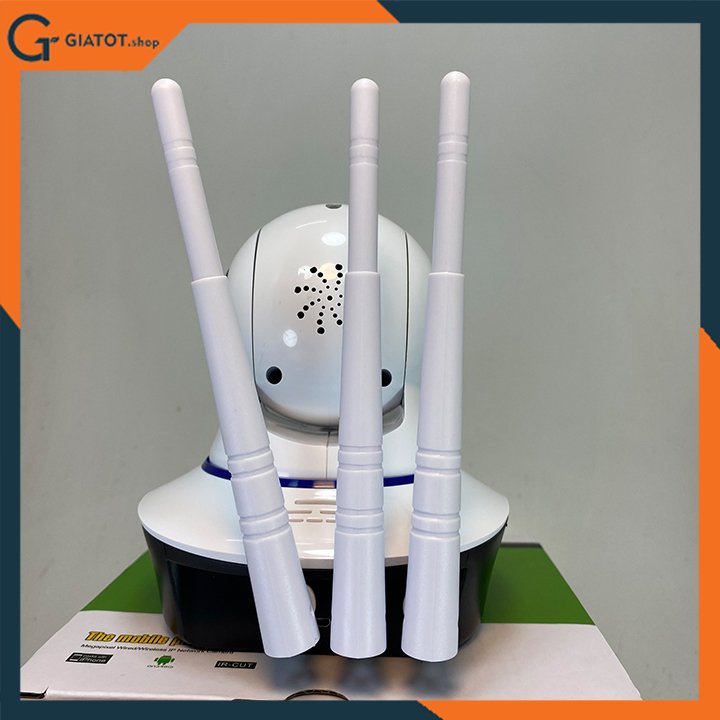 Camera wifi Yoosee chuẩn 3 râu Full HD xoay 360 độ soi đêm có màu + 32G
