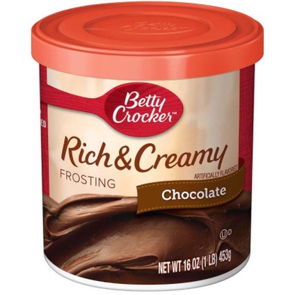 Kem phủ betty crocker rich and creamy chocolate frosting 453g
