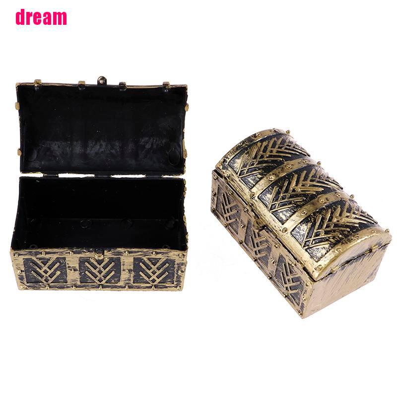 Bộ 2 Hộp Kho Báu Mini Kiểu Vintage Dễ Thương Trang Trí Nhà Cửa