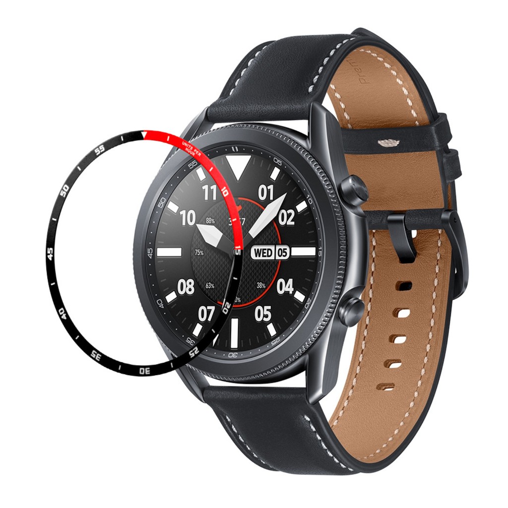 Khung viền Benzen cho Samsung Galaxy Watch 3 (41mm - 45mm) , decal dán màn hình, skin nhôm (ZK02)