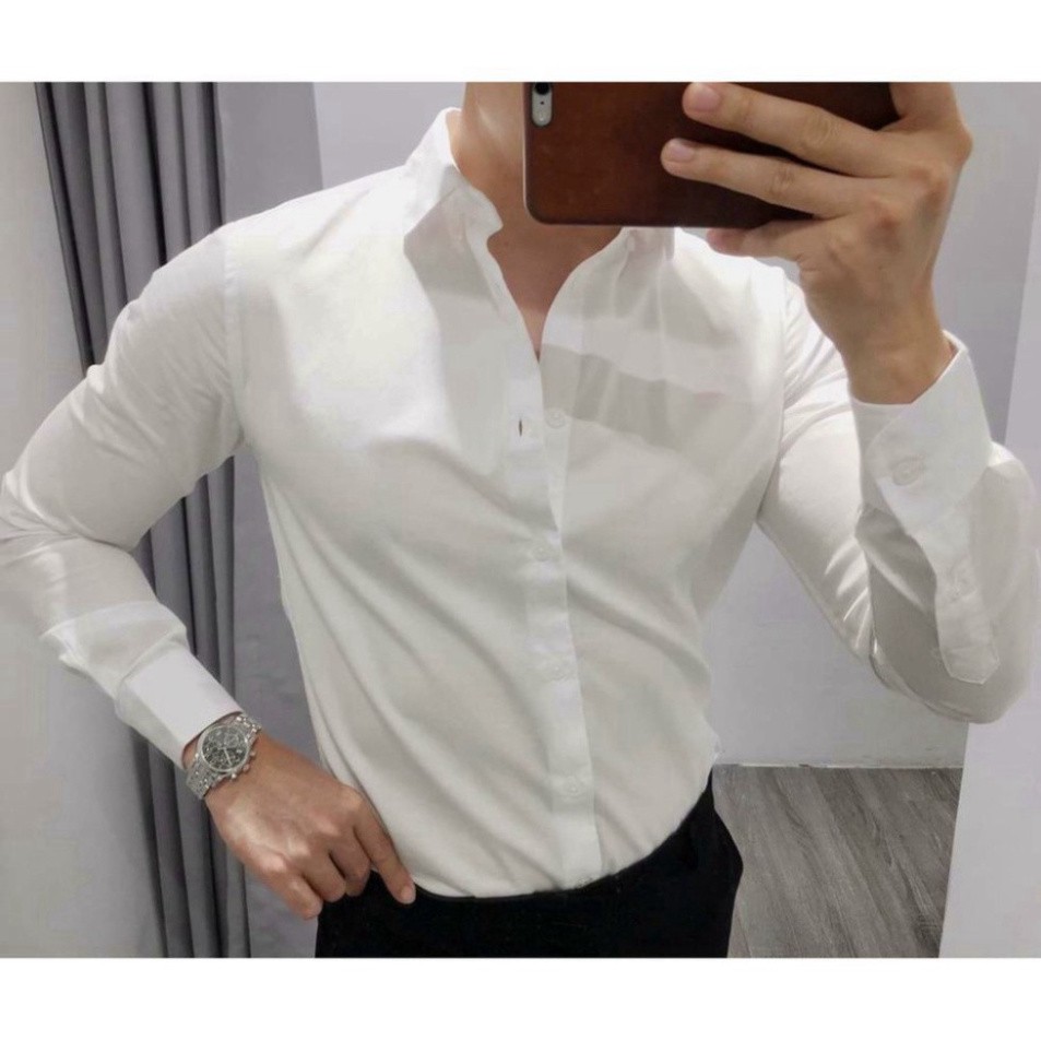 Áo Sơ Mi Trắng Cao Cấp VNXK, Vải Lụa Nến,Không Nhăn vip | BigBuy360 - bigbuy360.vn