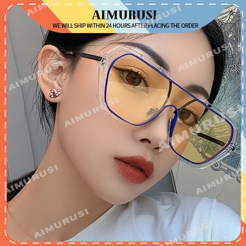 (AIMURUSI) COD Kính Mát Gọng Lớn Chống Tia UV400 Phong Cách Âu Mỹ Thời Trang Cho Nam Và Nữ