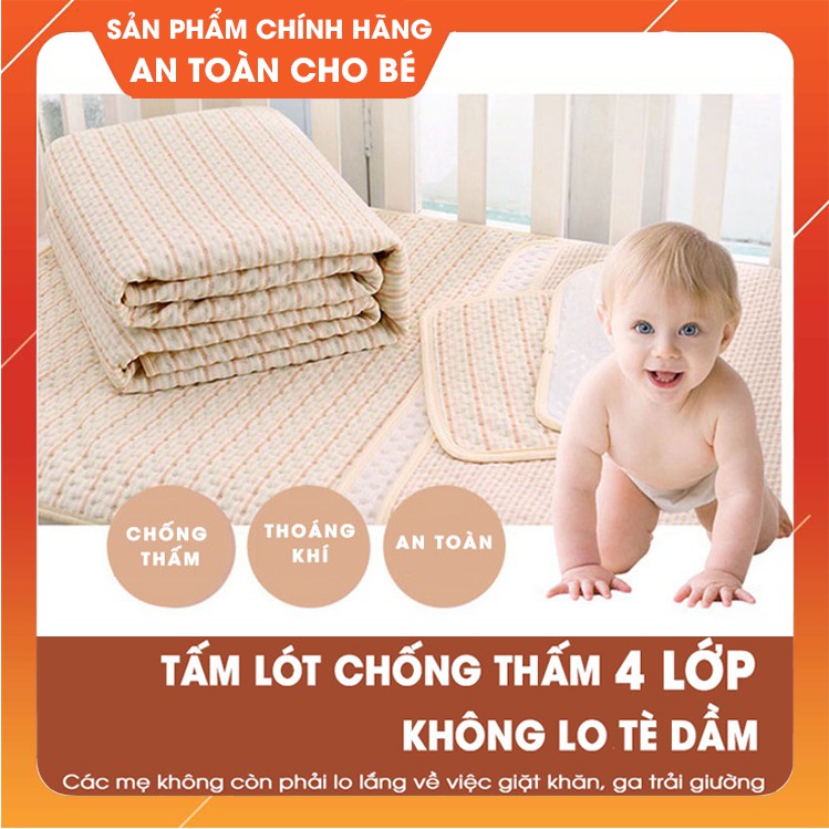 Tấm lót chống thấm sợi bông tự nhiên Size 70 x 120 cm và 60 x 100 cm