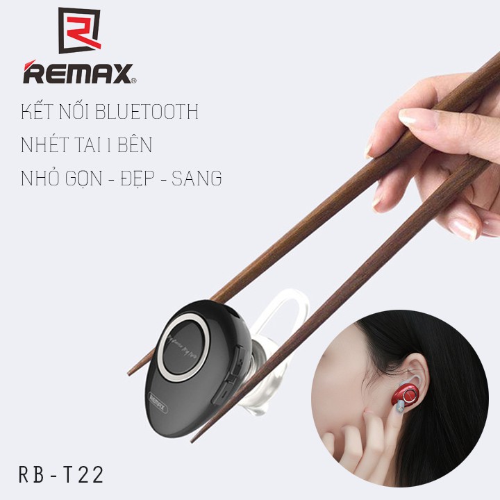 Tai nghe Bluetooth Remax RB-T22 một bên siêu sang | Remax RB T22 | Remax T22