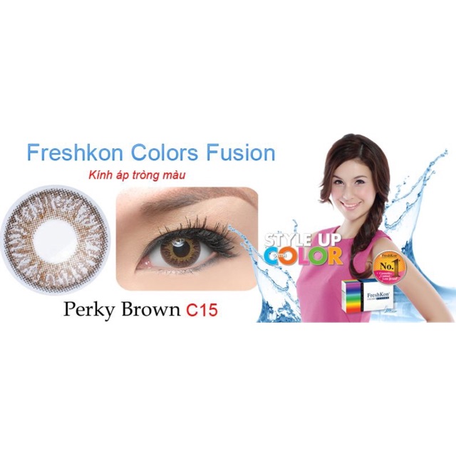 Kính áp tròng Freshkon Colors Fusion 3 tháng - Perky Brown