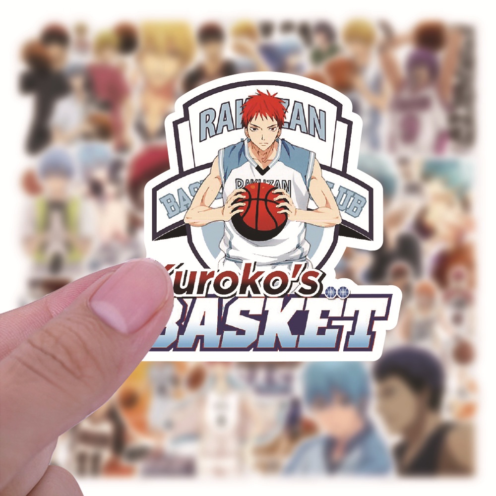 Miếng dán Sticker Anime Manga Kuroko no Basket   trọn bộ 50 hình - In rõ ràng sắc nét khó tróc