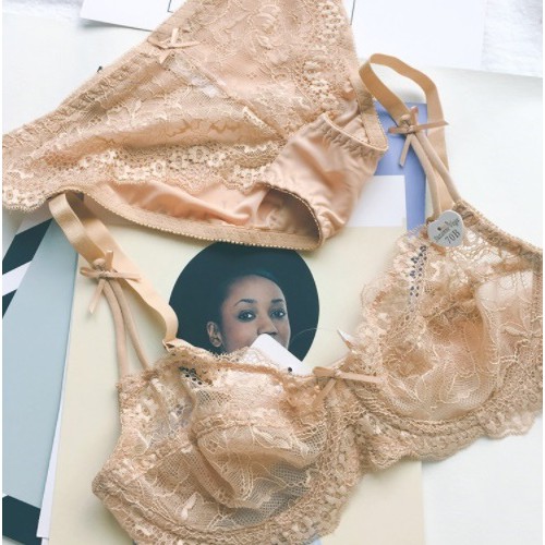 Bộ Đồ Lót Ren Mỏng Dây Quai Kép Đính Nơ Có Gọng Không Đệm Siêu Sexy Cho Nữ Lacy Bra - B03 | BigBuy360 - bigbuy360.vn