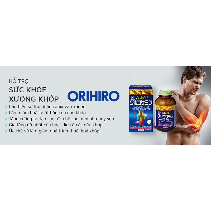 Viên Uống Glucosamine Orihiro 1500mg Của Nhật, 900 viên