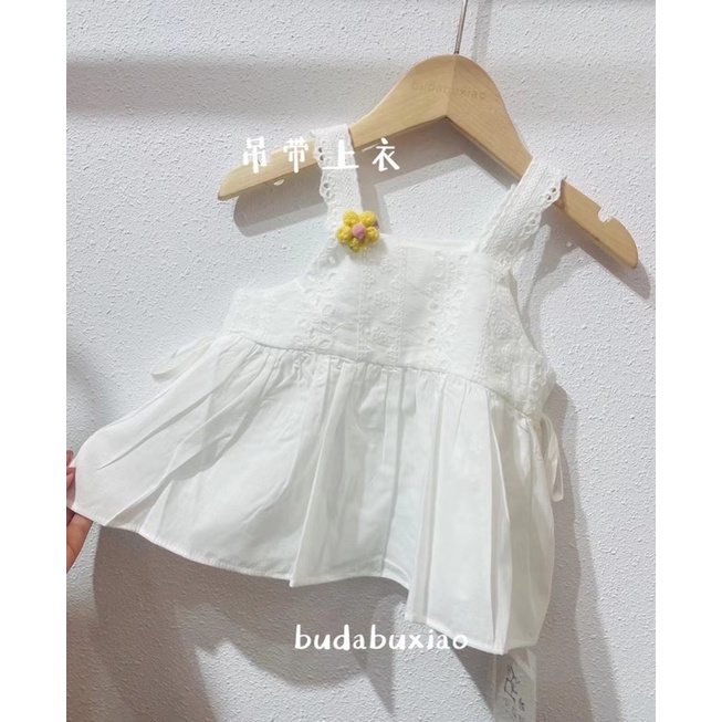 Áo 2 dây thô kèm tag hoa cho bé gái cực xinh thời trang mùa hè - Hàng QCCC