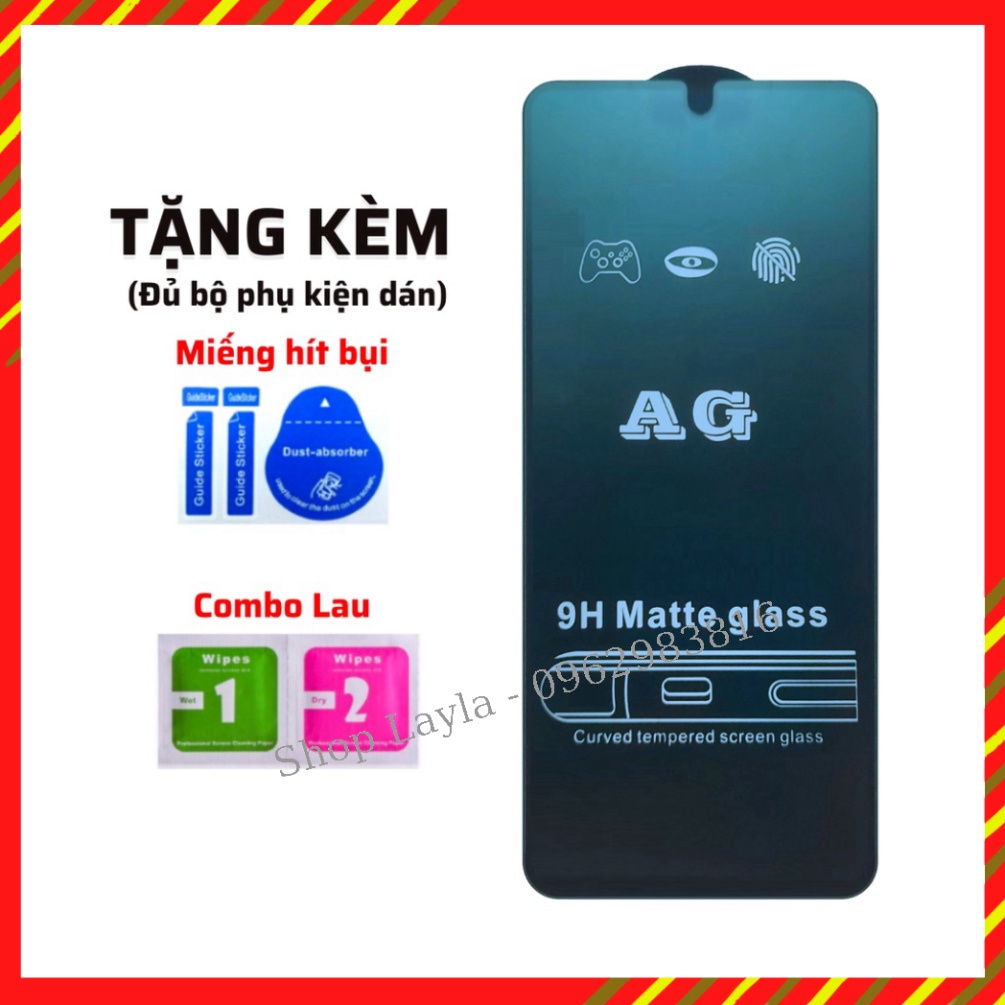 Kính Cường Lực Samsung A12 A22 A31 A32  - Full màn hình - Phủ Nano Cao cấp