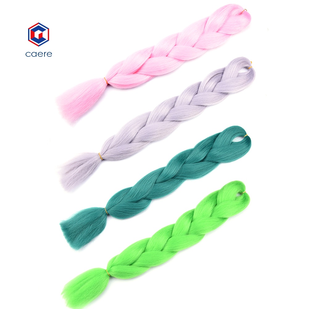 Caere_Women Jumbo Crochet Braiding Ombre Color Synthetic Kanekalon Hair Extensions