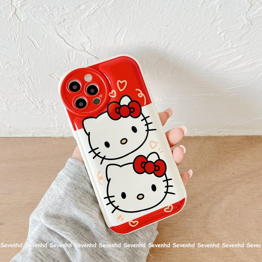 Ốp Điện Thoại Mềm Hình Kuromi Và Hello Kitty Cho iPhone 14 13 12 11 Pro Max X XR Xs Max 8 7 6 6s Plus SE 2020