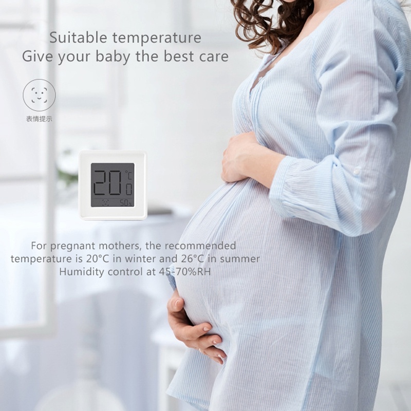 Máy đo nhiệt độ kỹ thuật số mini LCD Máy đo độ ẩm Phòng trong nhà Điện tử Nhiệt độ độ ẩm Máy đo độ ẩm Máy đo thời tiết Trạm đo thời tiết cho gia đình