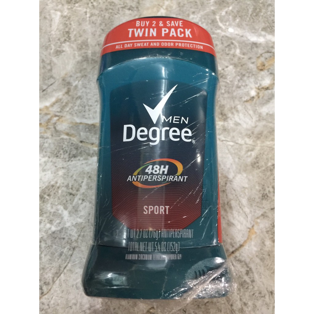 1 set 2 lăn khử mùi Degree Men 48h Antiperspirant Sport