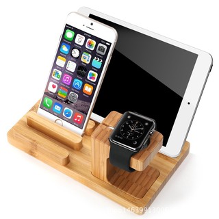 Giá đỡ apple watch, iPhone,iPad chất liệu tre