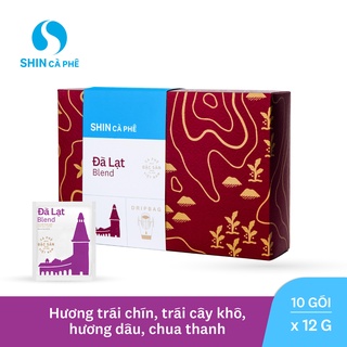 Cà phê Đà Lạt Blend - SHIN Cà Phê - Phin giấy tiện lợi- Hộp 10 gói