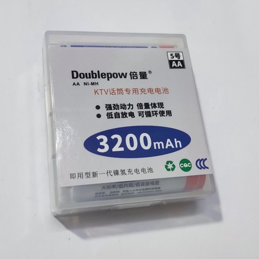 Pin Sạc AA 3200mAh Doublepow dung lượng cao cho Micro karaoke