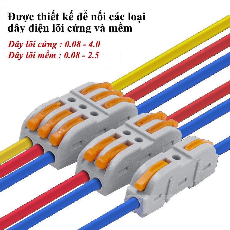 Cút nối dây điện nhanh KV774 PCT 2 đầu chịu tải 32A chống cháy an toàn tiện lợi