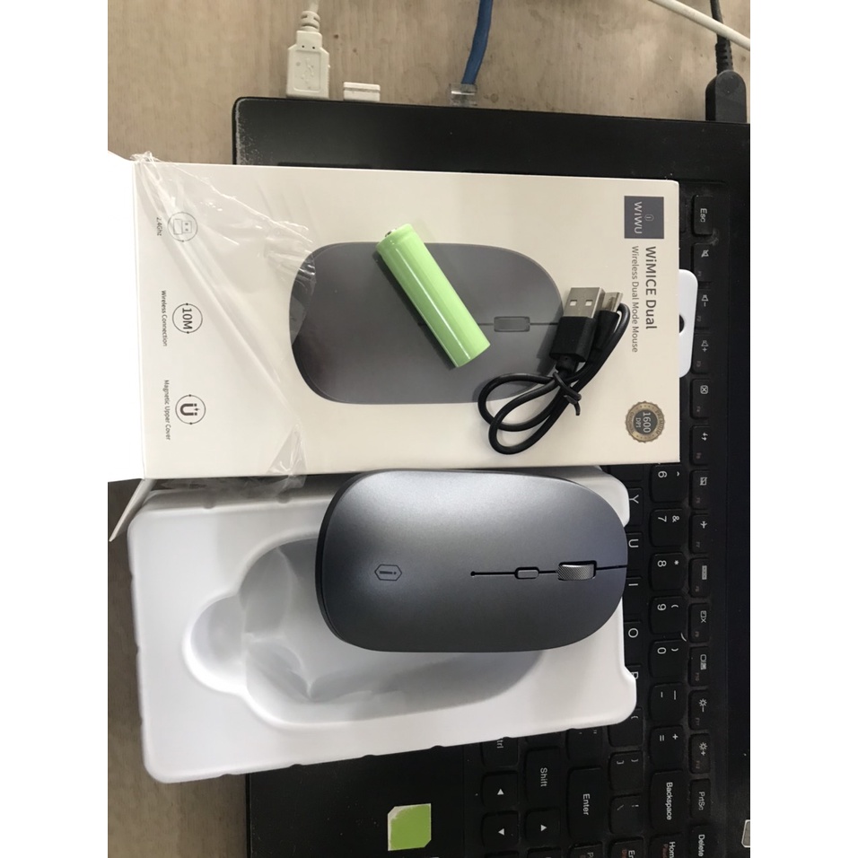 Chuột không dây bluetooth WIWU Magic Mice/Dual Mode Mouse Mice lite WM104 dành máy tính .