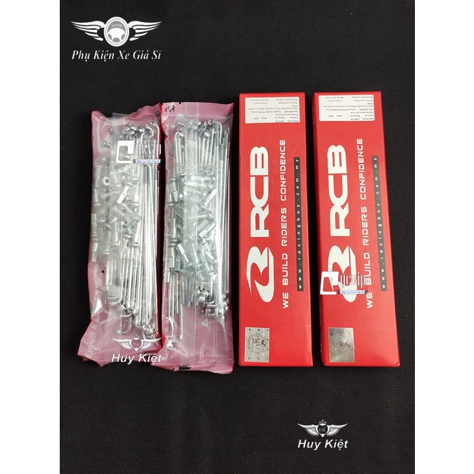 Combo 2 Bộ Căm RacingBoy RCB Chính Hãng 1.57 - 1.49 (2 Bánh Đùm) Xe Sirius MS4177