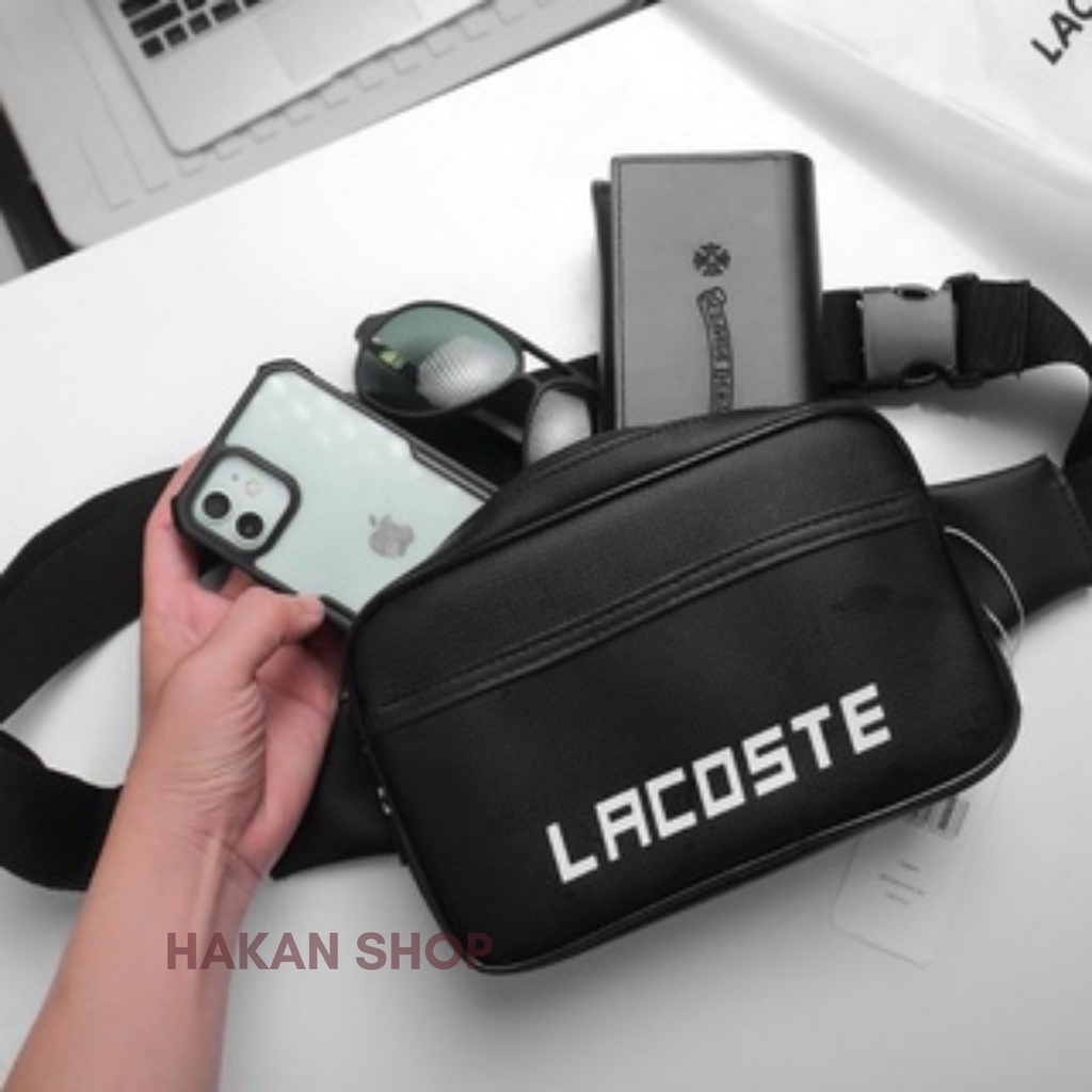 Túi đeo bụng, túi bao tử lacoste Ssize 22cm×13cm×5cm full hộp full túi vải chống nước