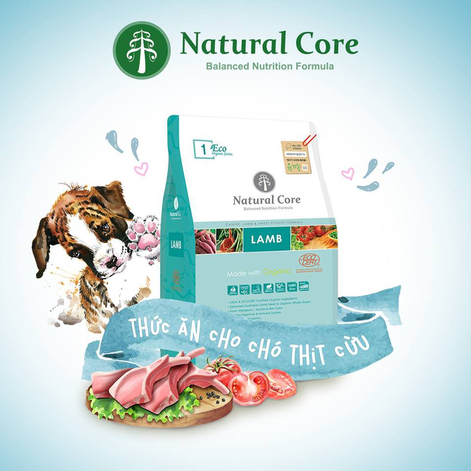 Thức ăn cho chó Natural Core vị thịt cừu nhập khẩu hàn quốc