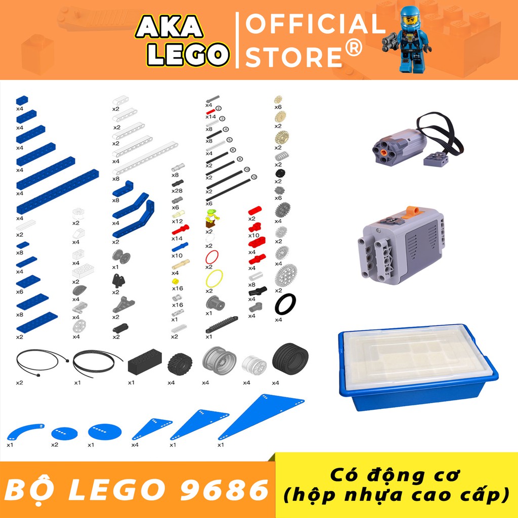 LEGO 9686 KỸ SƯ CƠ KHÍ ĐỒ CHƠI GIÁO DỤC PHÁT TRIỂN TƯ DUY LEGO TECHNIC LEGO EDUCATION TẶNG ĐỘNG CƠ M